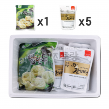 (합천 식품) 왕만두갈비탕 세트 [거당왕갈비탕(900g) 5봉 & 고기왕만두 1 봉(1.4kg)]